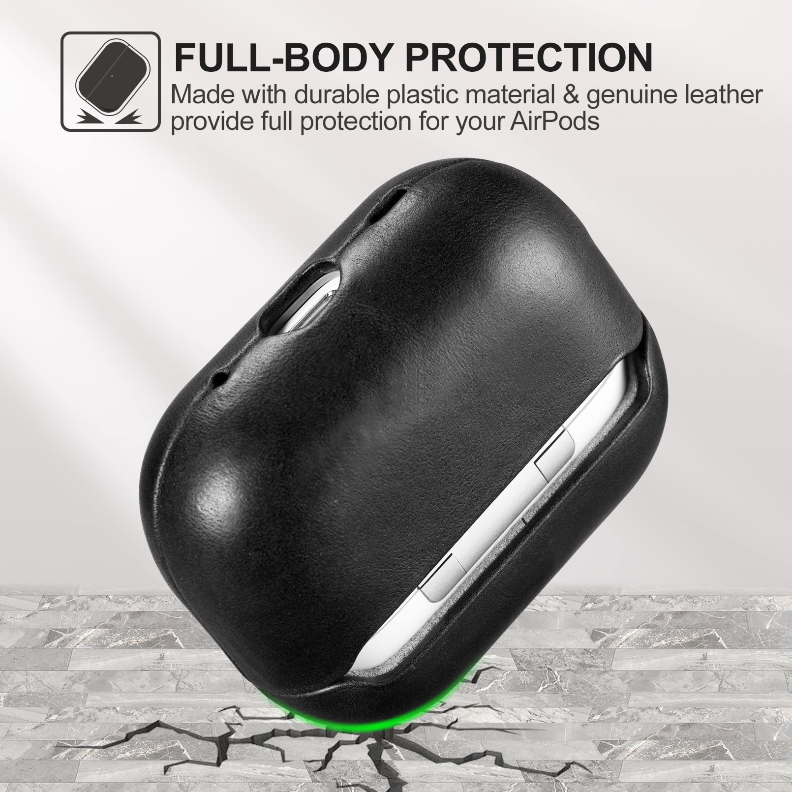 Apple AirPods pro2 【本革ケース2種付】 Amazon | AirPods Pro 2 用 ケース 本革(2022年9月発売専用)落下